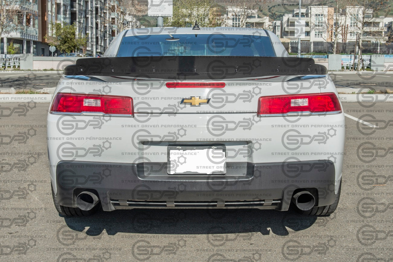 2014-2015 5th Gen Camaro | ZL1 Style GLOSS BLACK Rear Trunk Lid Wing Wickerbill Spoiler